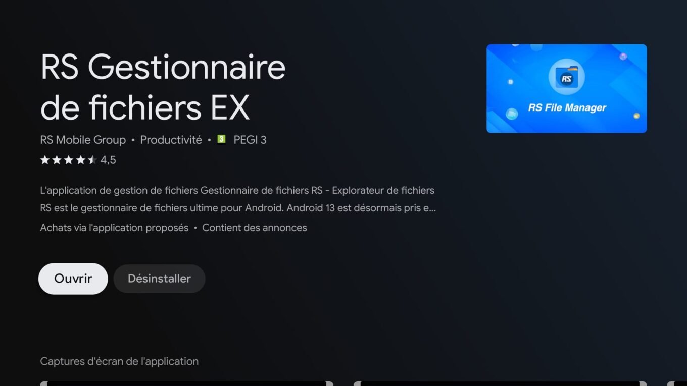 1 Rs Gestionnaire De Fichiers Ex Freebox Pop Player Android Tv