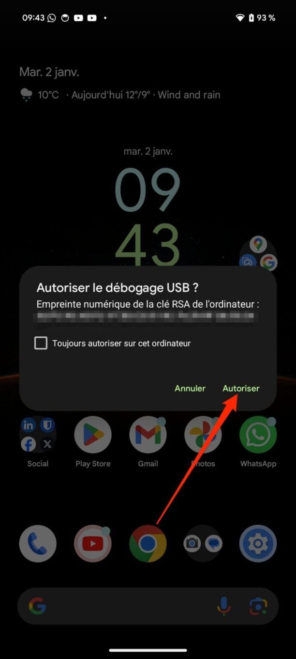 Android Débogage Usb6