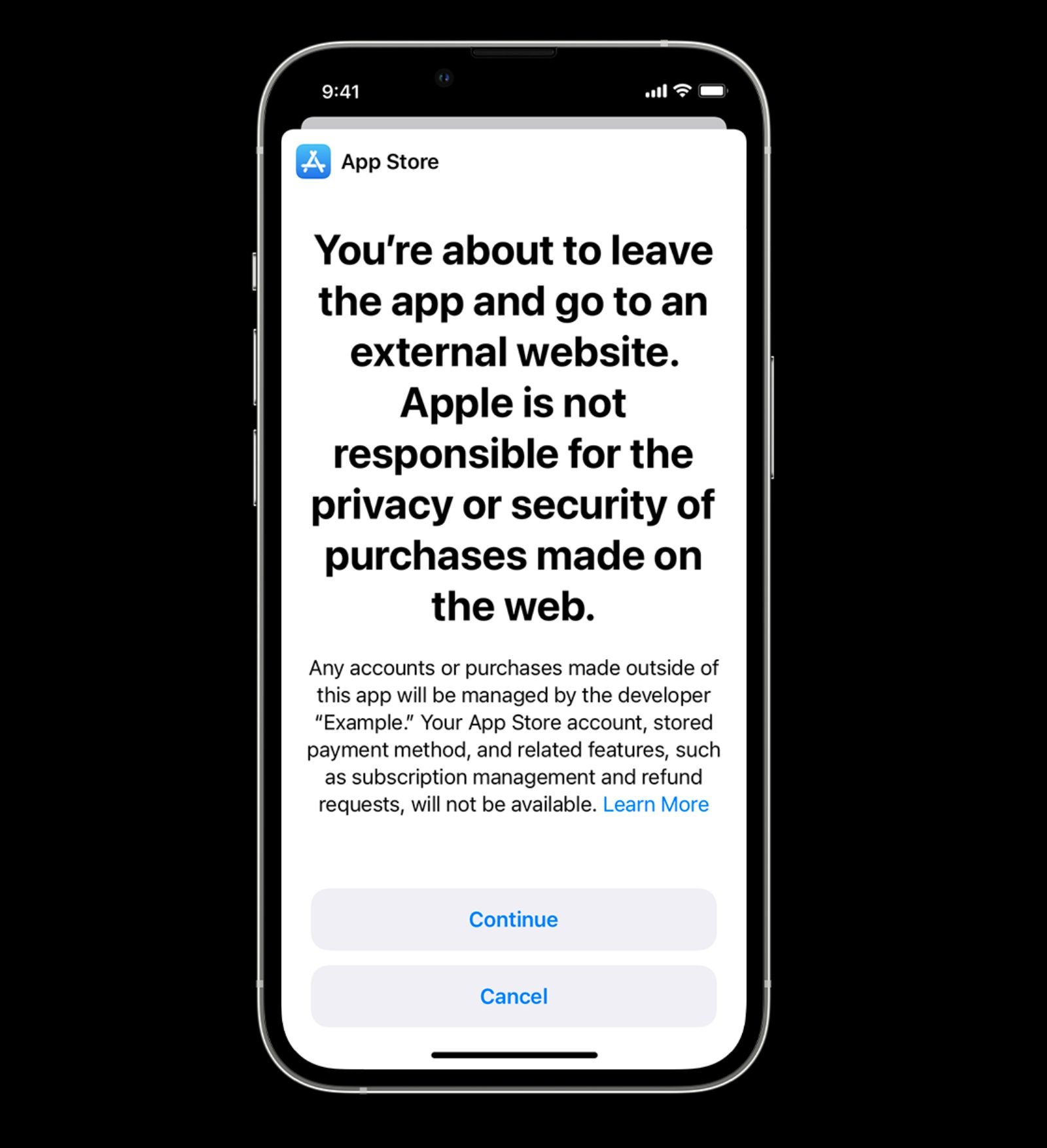 Apple Lien Externe App Store