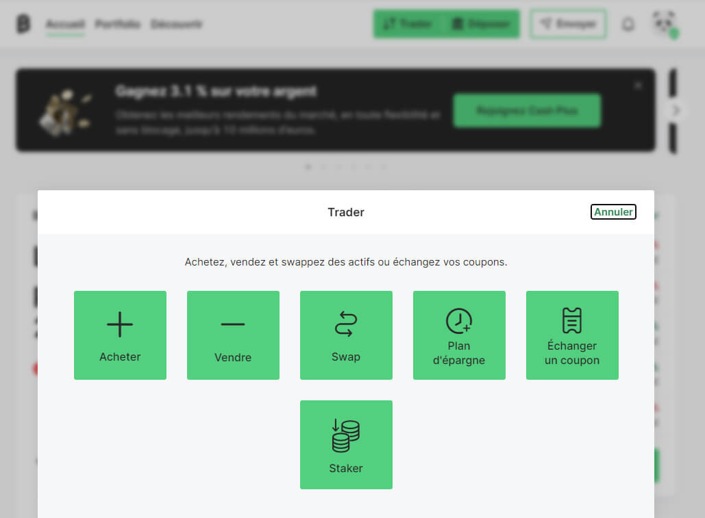 Bitpanda Interface Trader