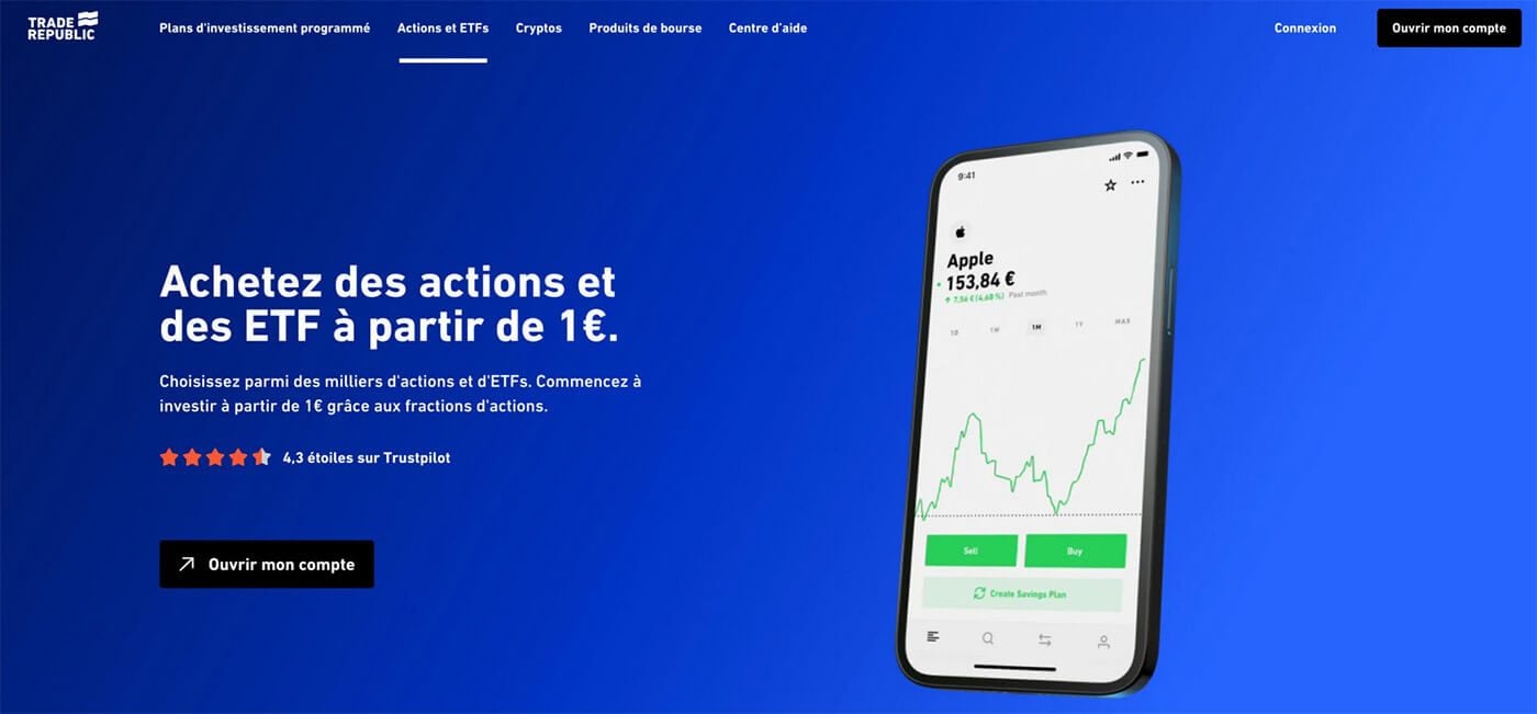 Trade Republic Acheter actions bourse