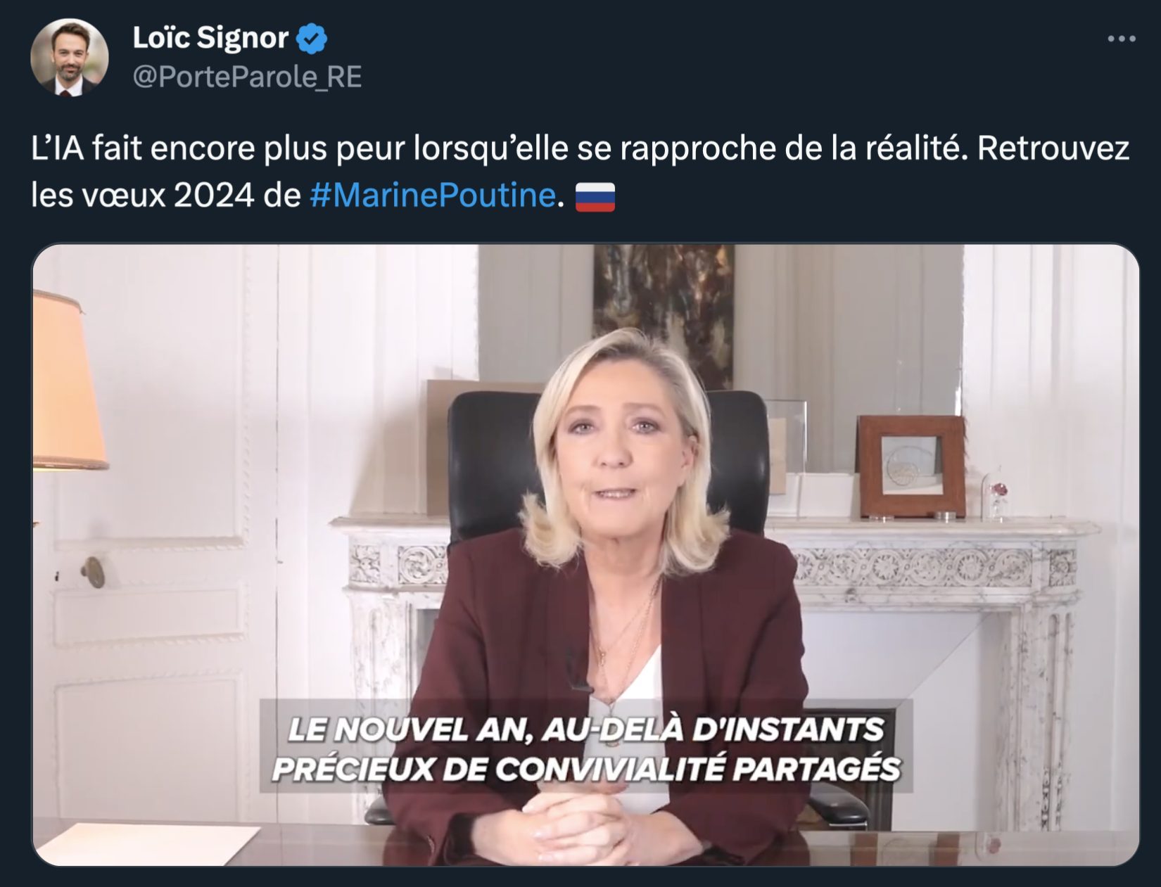 Deepfake Marine Le Pen