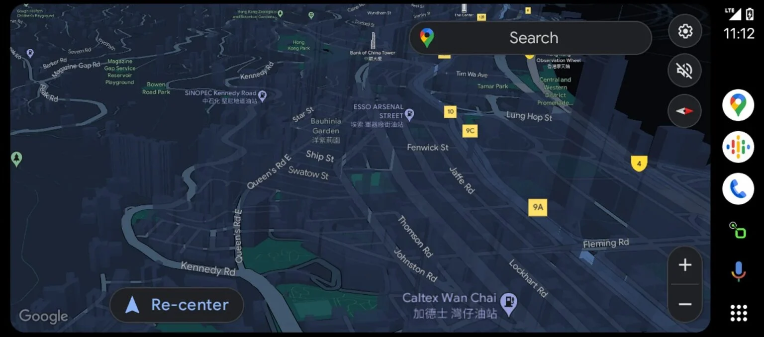 Google Maps Android Auto Navigation 3d