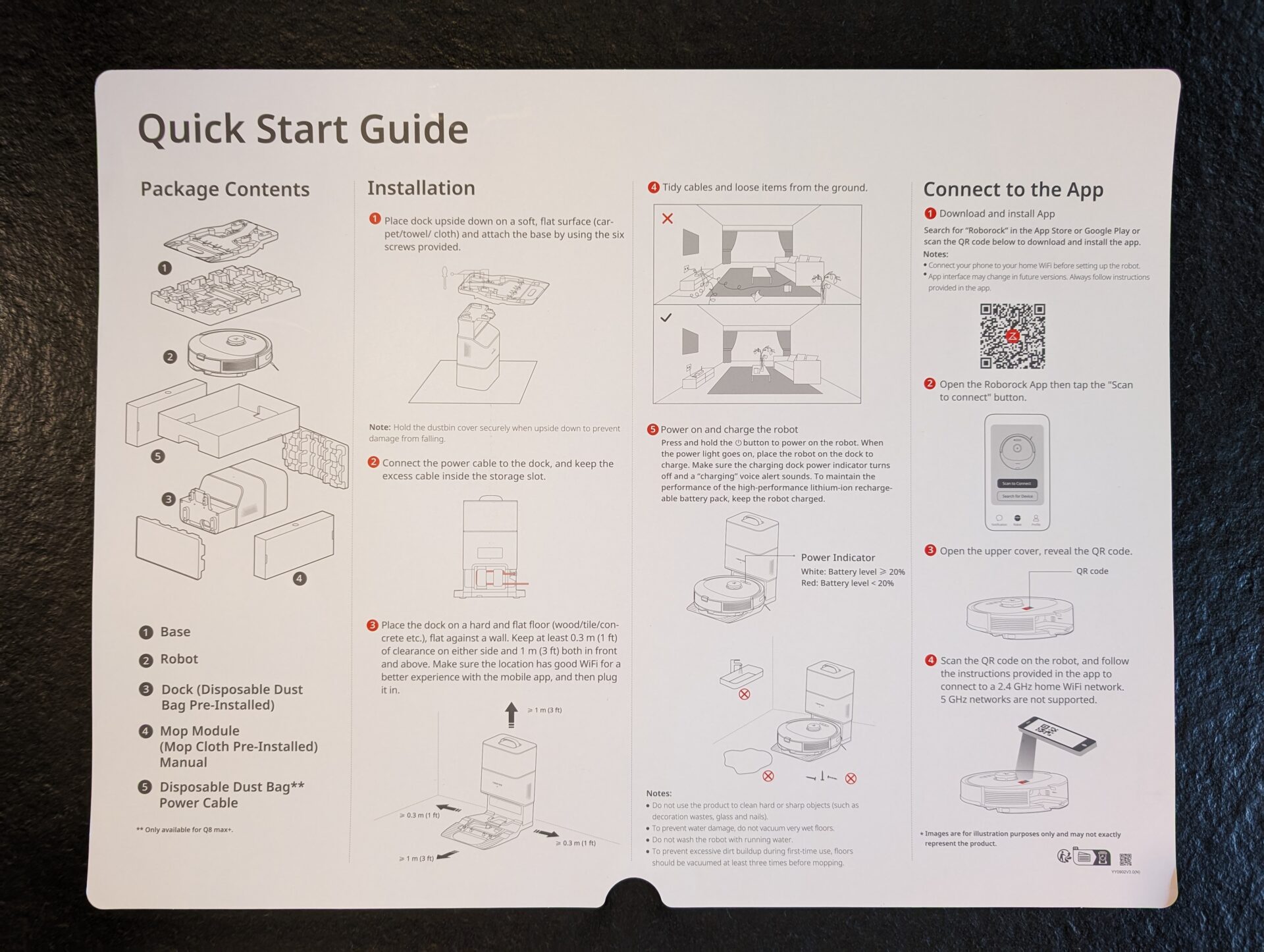 Guide Demarrage Rapide Roborock Q8 Max Plus