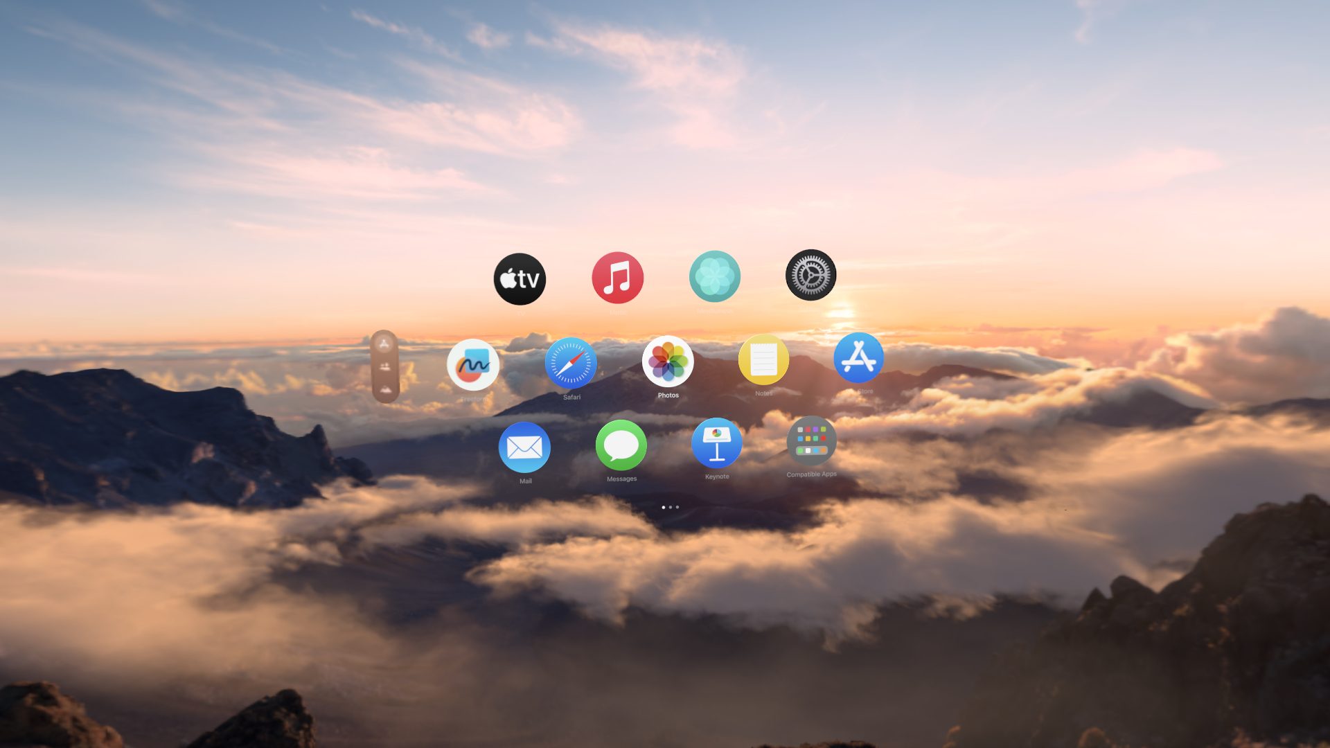 Apple Vision Pro écran D'accueil