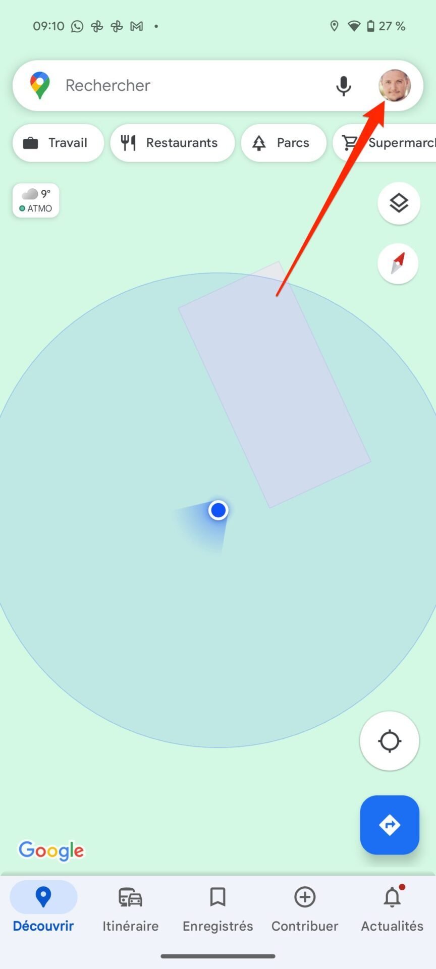 Google Maps Itinéraire Clin D Oeil Android 1