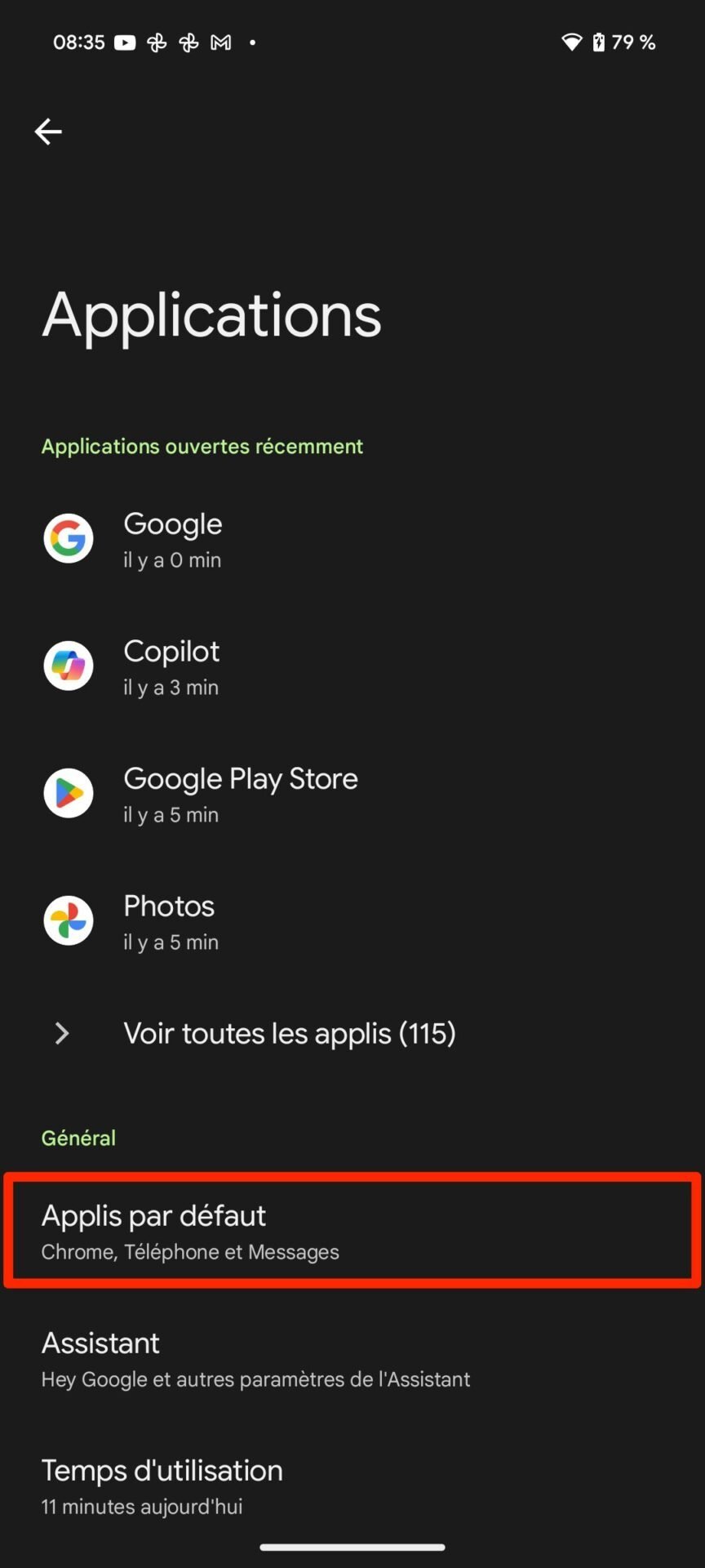 Microsoft Copilot Par Défaut Android 11