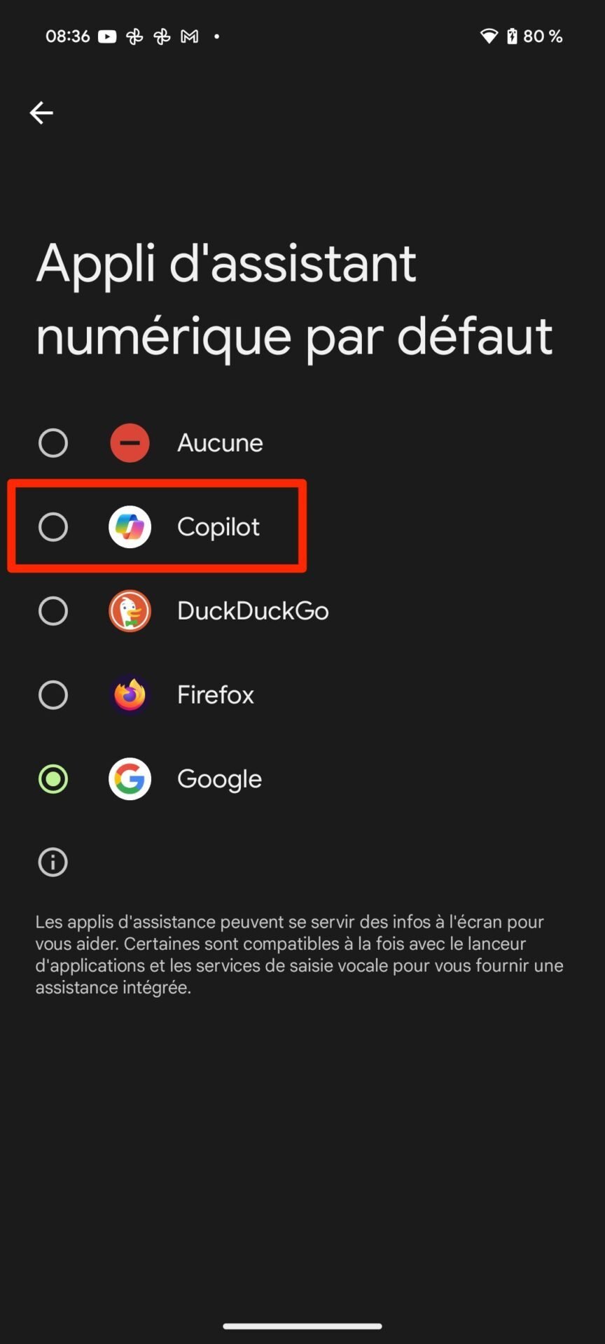 Microsoft Copilot Par Défaut Android 14