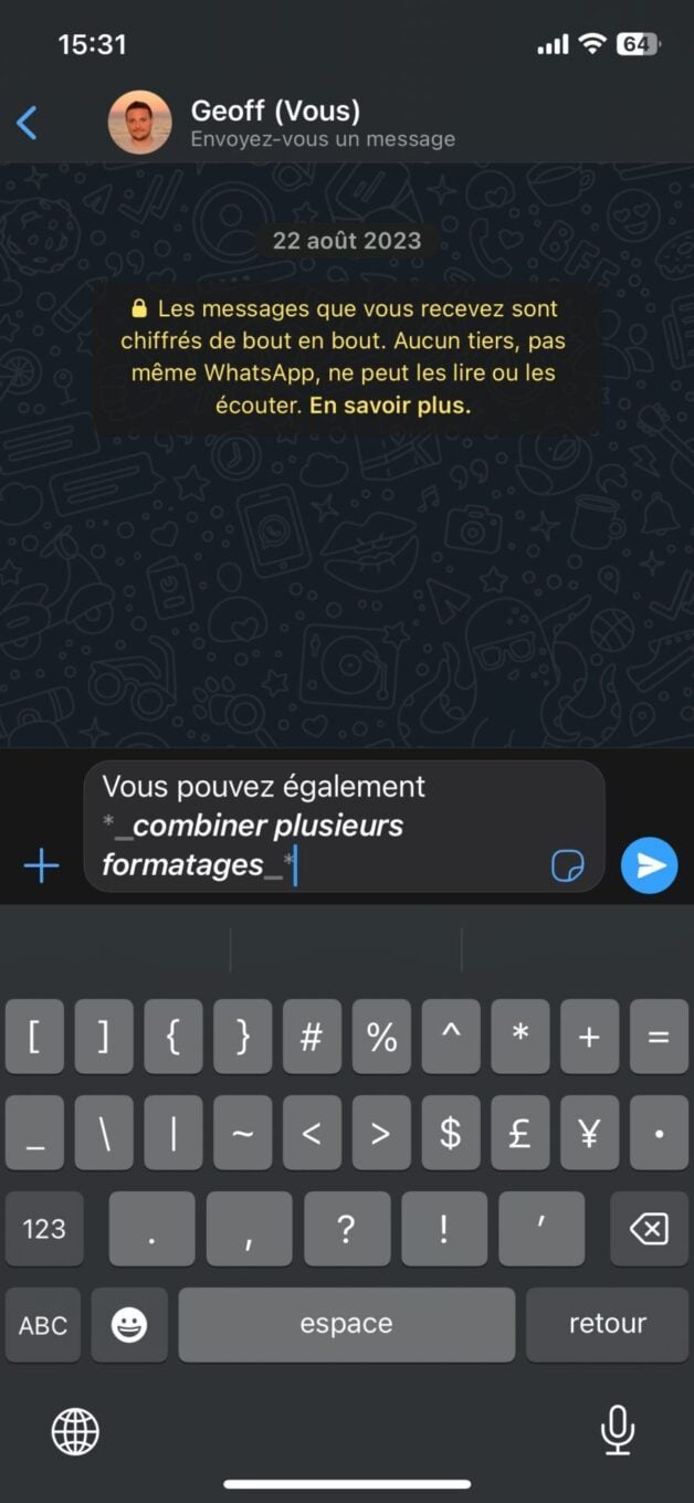 Whatsapp Formatage Texte21