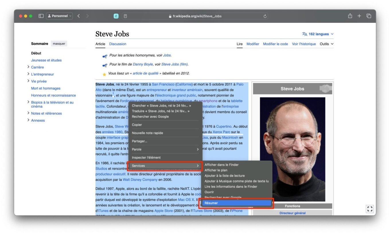 Macos Service Résumer Un Texte 5