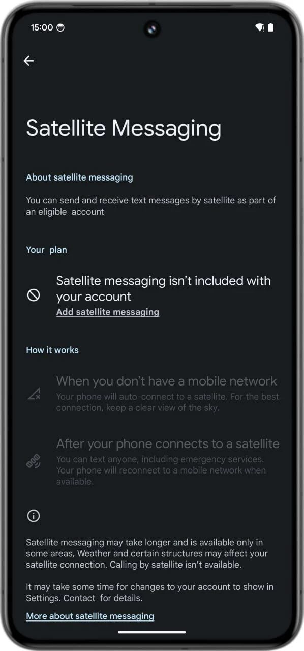 Android 15 Satellite