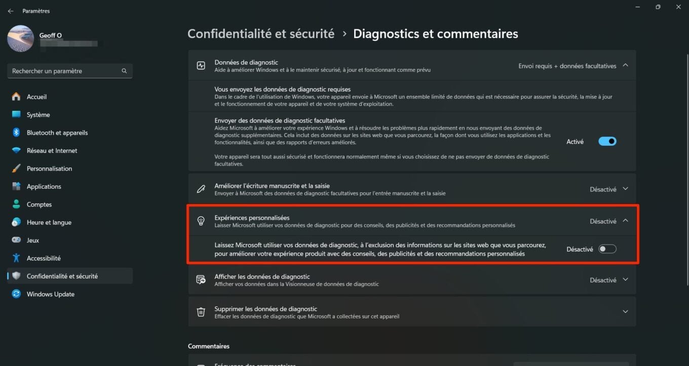 Désactiver Les Pubs Dans Windows 11 6 2