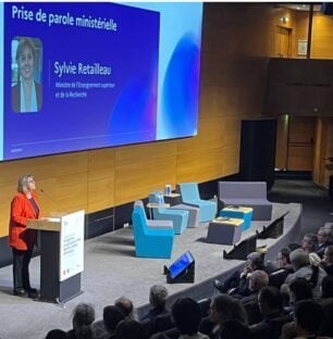 Sylvie Retailleau lors du lancement du PEPR IA à Grenoble.