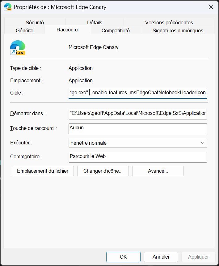 Edge Canary Activer Designer