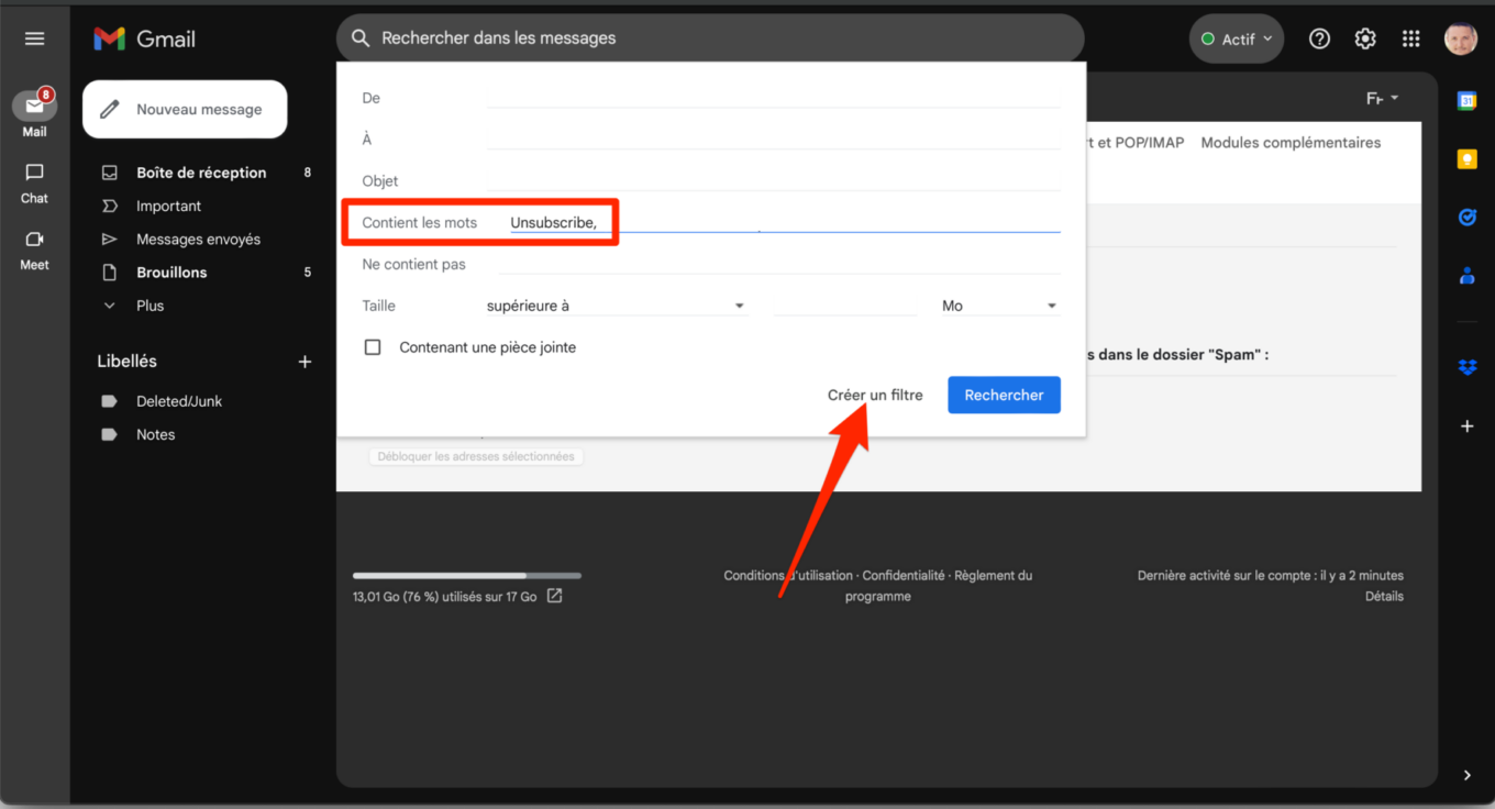 Gmail Filtres Règles B 2 2