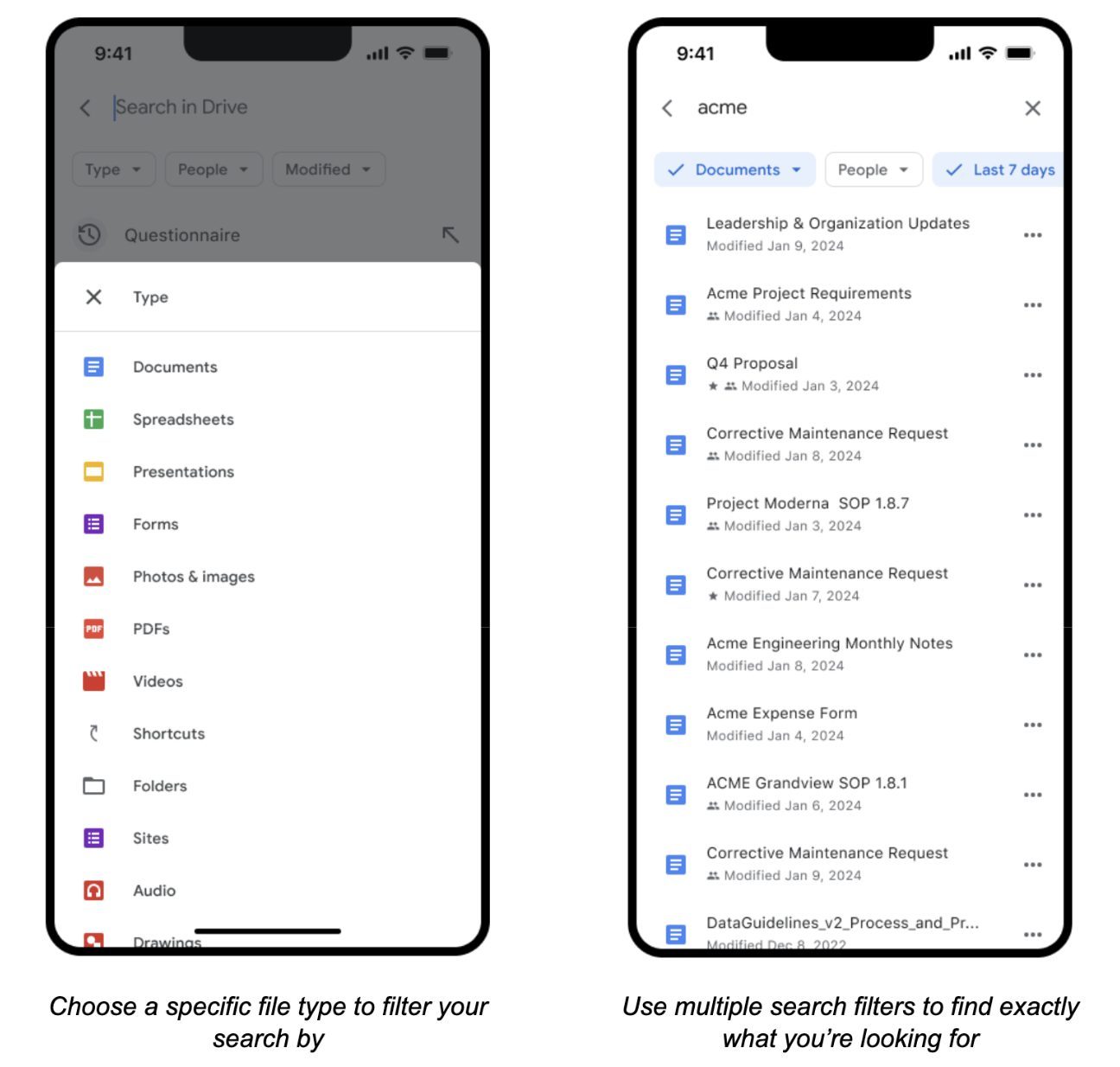 Google Drive Recherche Ios