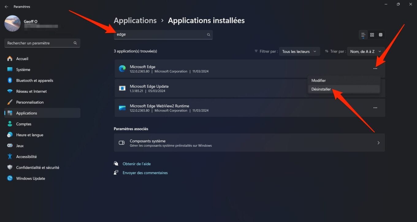 Windows 11 Désinstaller Edge Onedrive Bing5