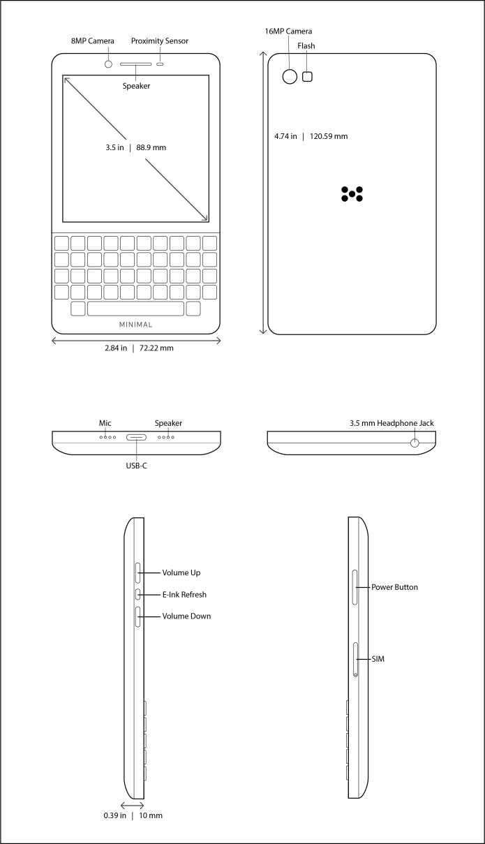 Caracteristiques Techniques Minimal Phone