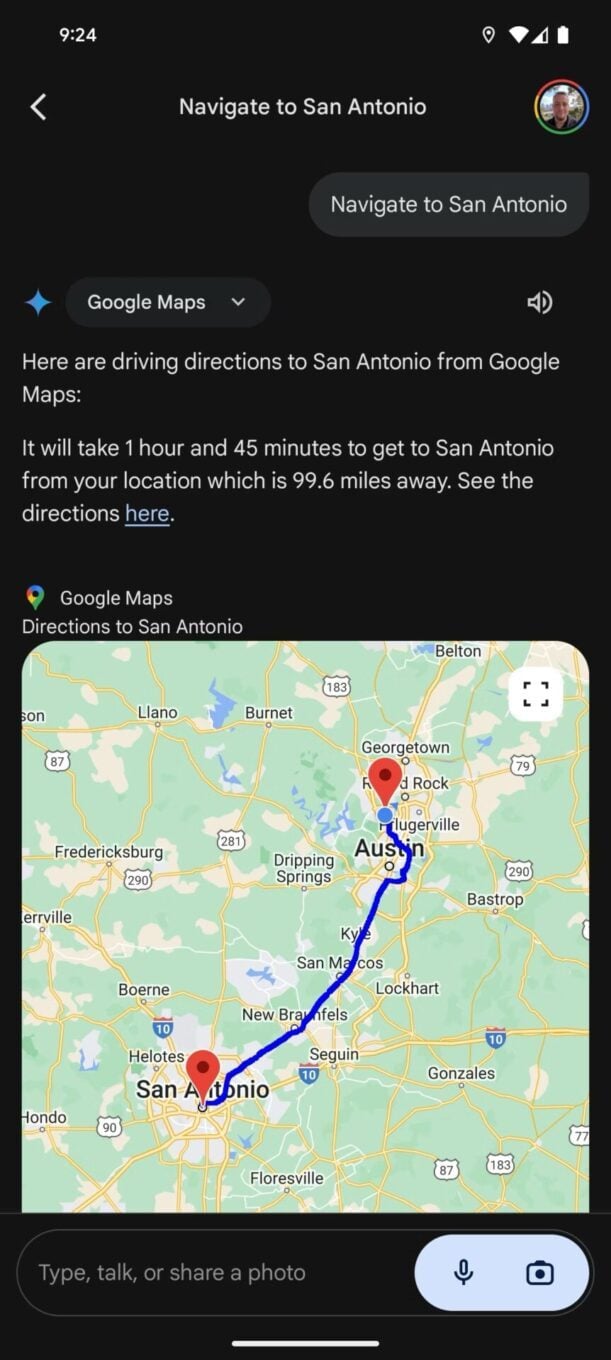 Gemini Google Maps Navigation 2