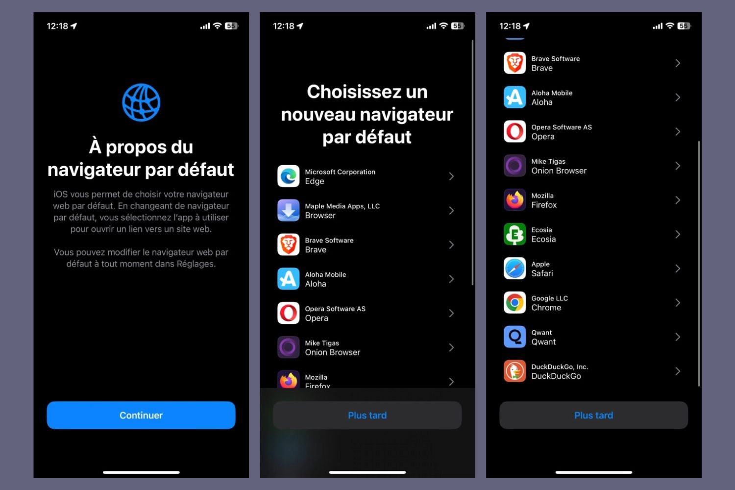 En Europe, le choix du navigateur par défaut sur iOS et Android profitent aux alternatives
