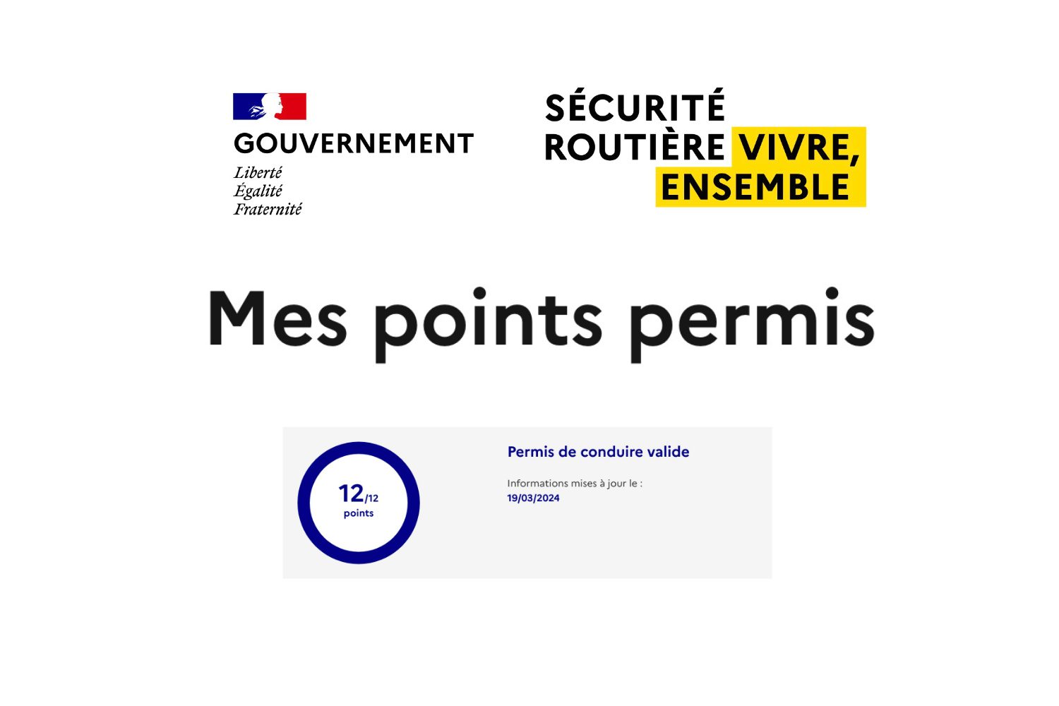 Site Points Permis Conduire France