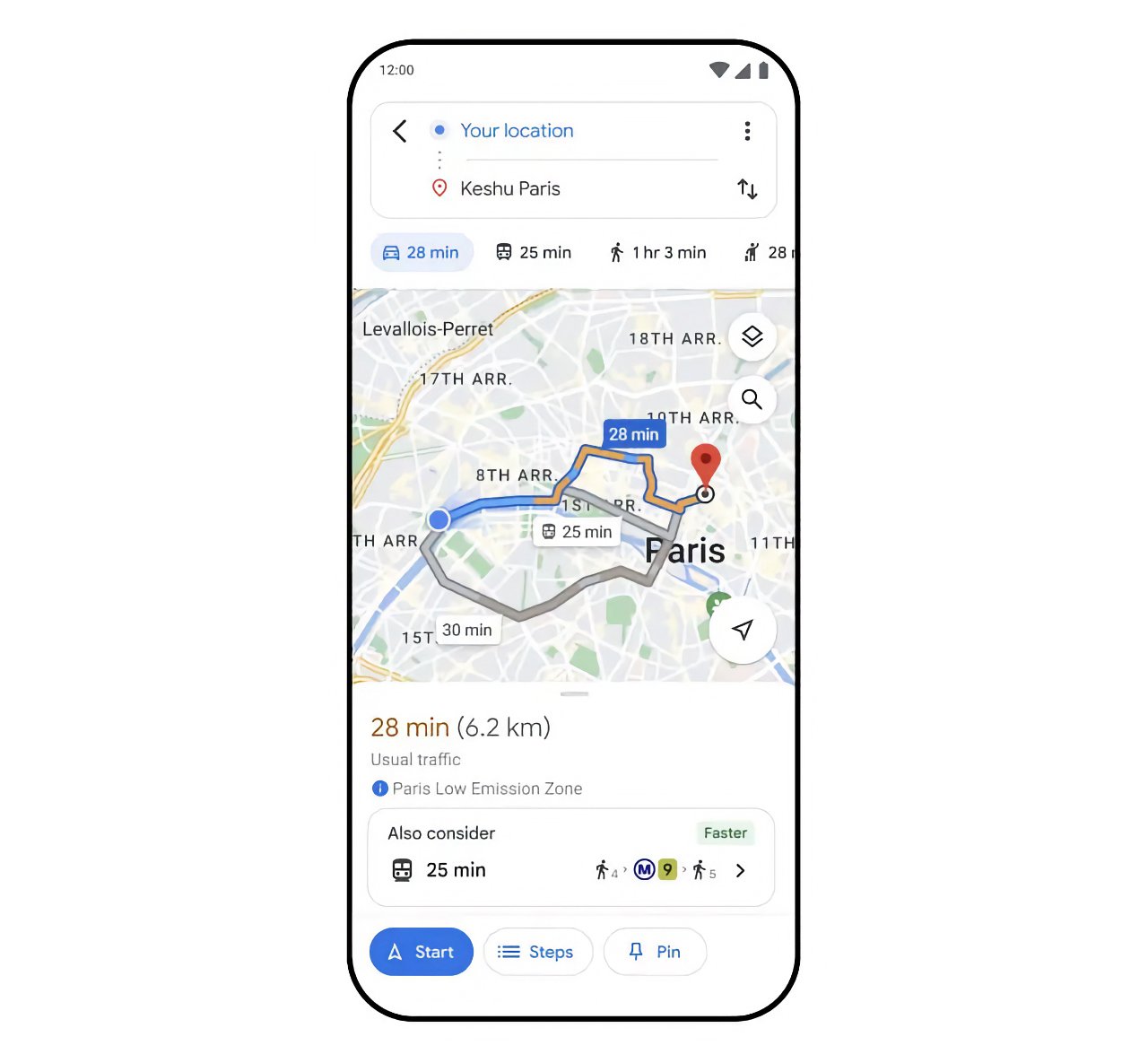 Google Maps Trajet Alternatif