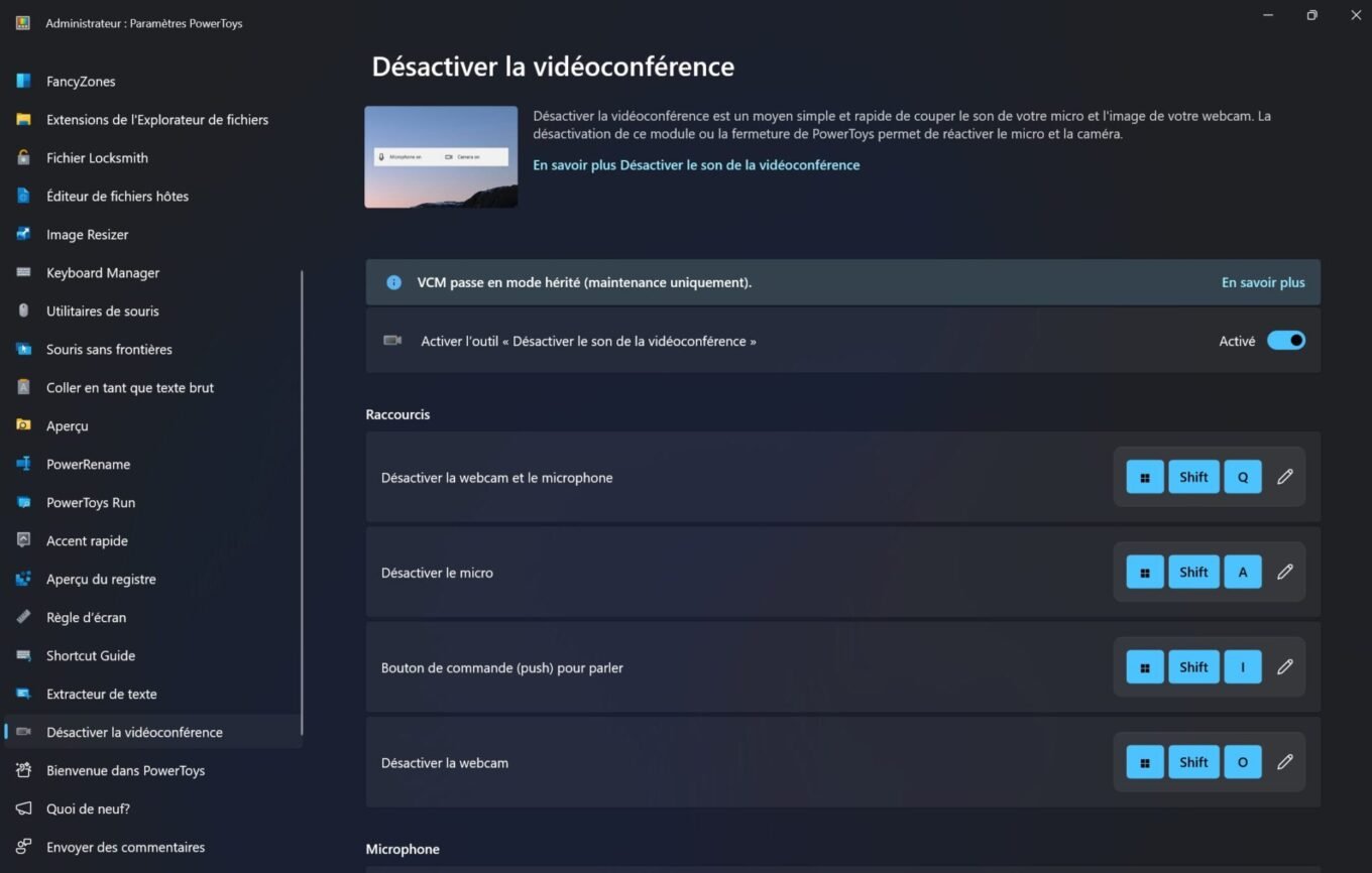 Microsoft Powertoys Windows Désactiver La Visioconférence