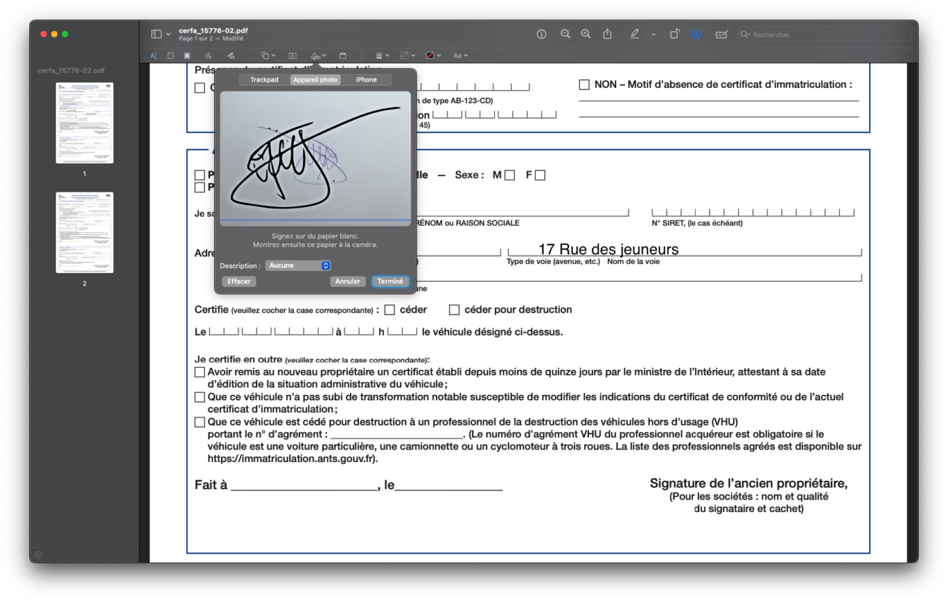 Remplir Et Signer Un Pdf Macos6