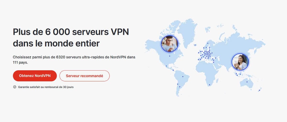 Serveurs Pays Couverts Nordvpn