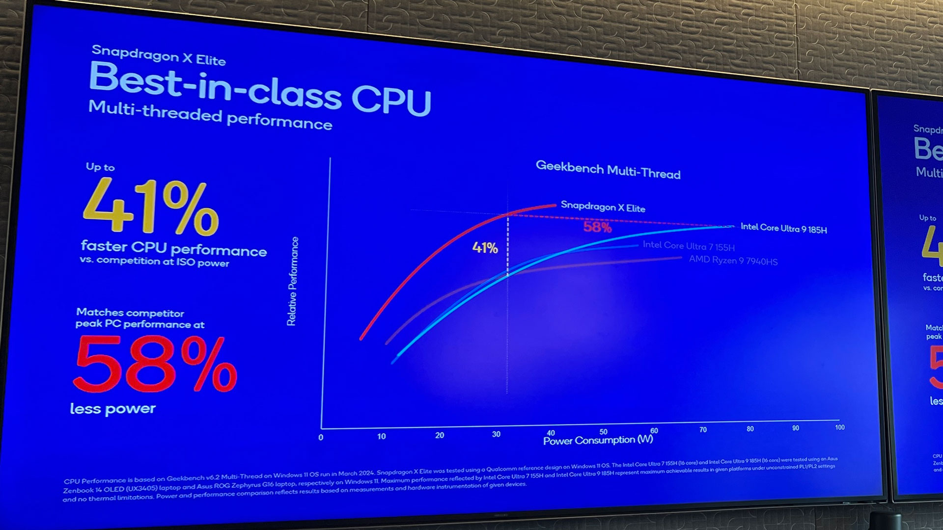 Snapdragon X Elite Mt Perf Vs Core Meteor Lake Core Ultra 9