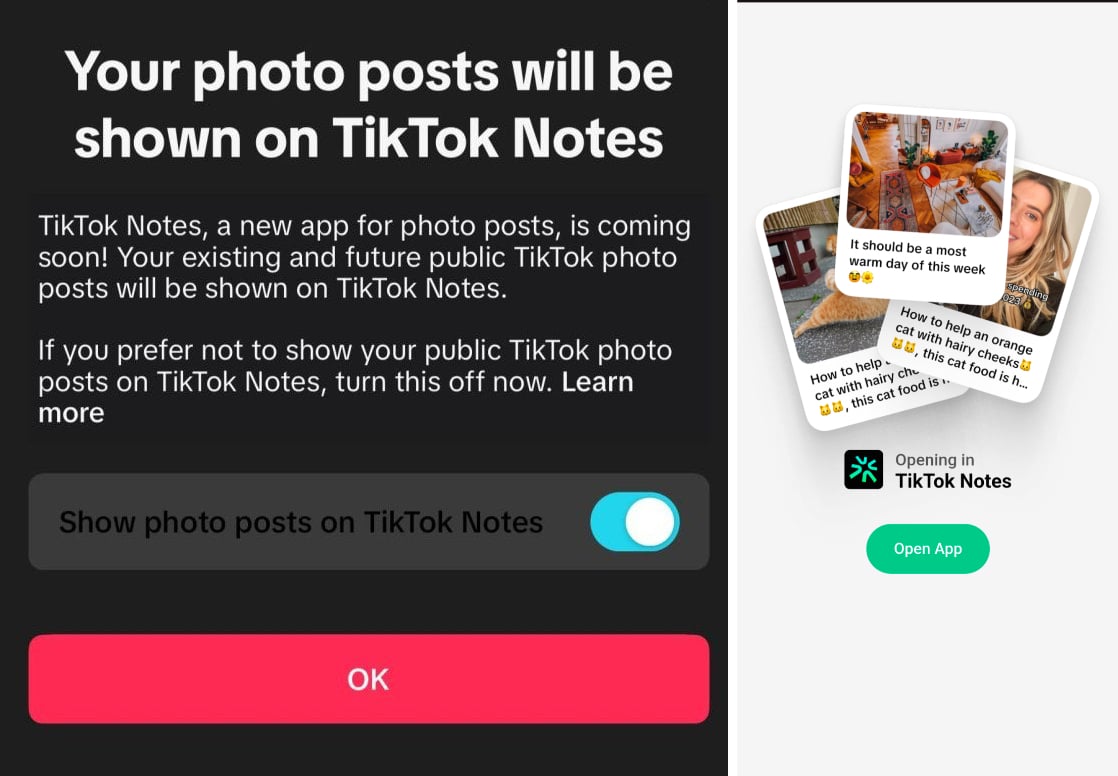 Tiktok Notes Instagram