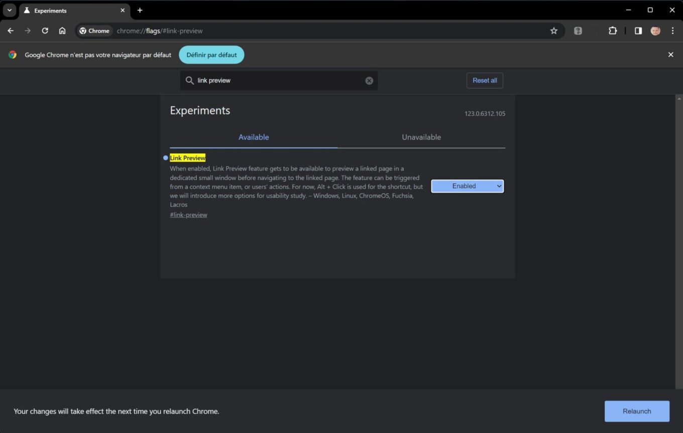 Activer La Preview Des Liens Chrome1