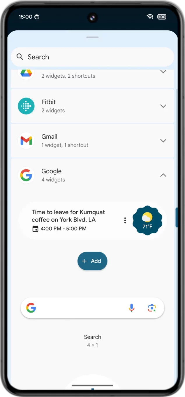 Android 15 Google Pixel Ajouter Widgets.png