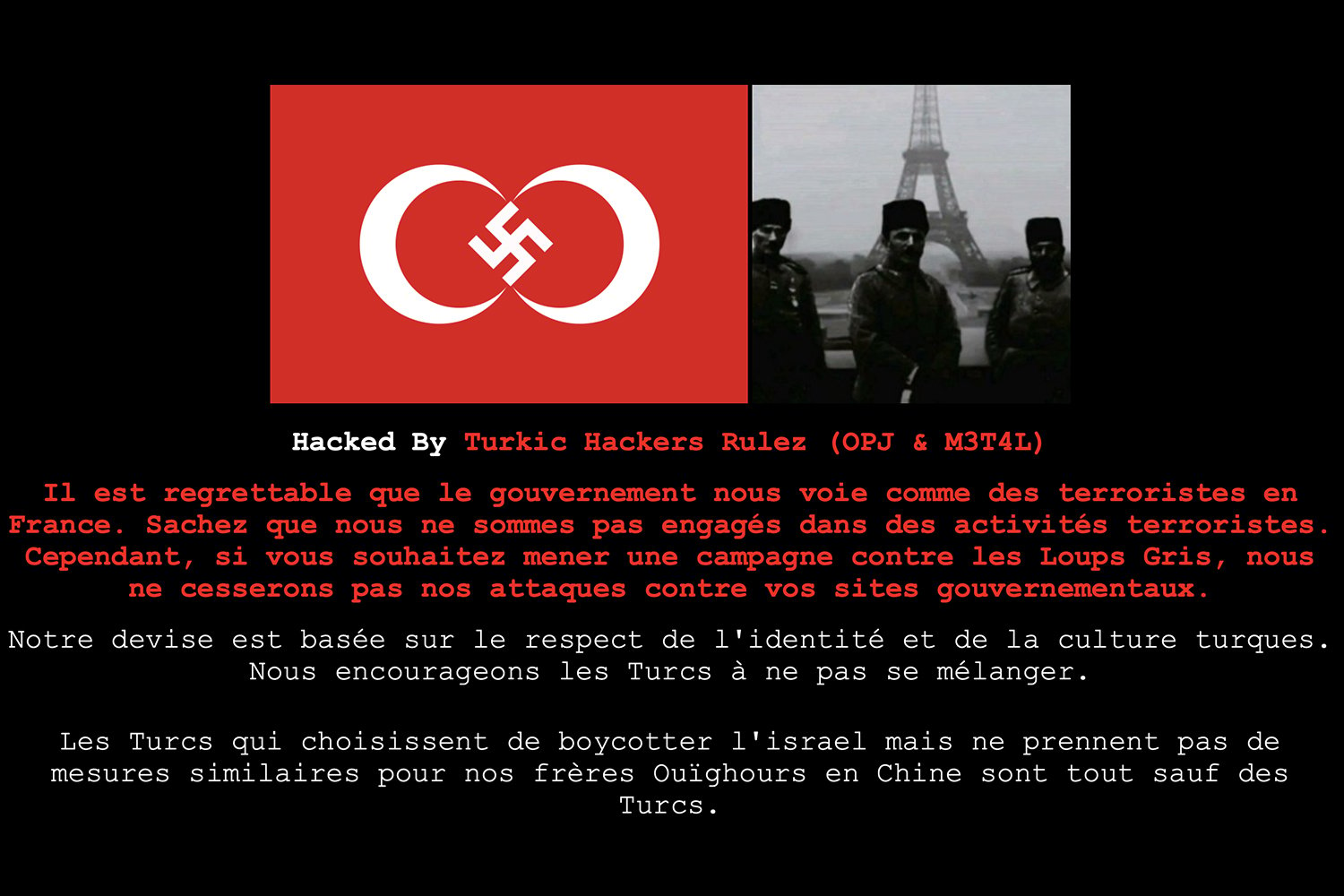Cyberattaque Turc France