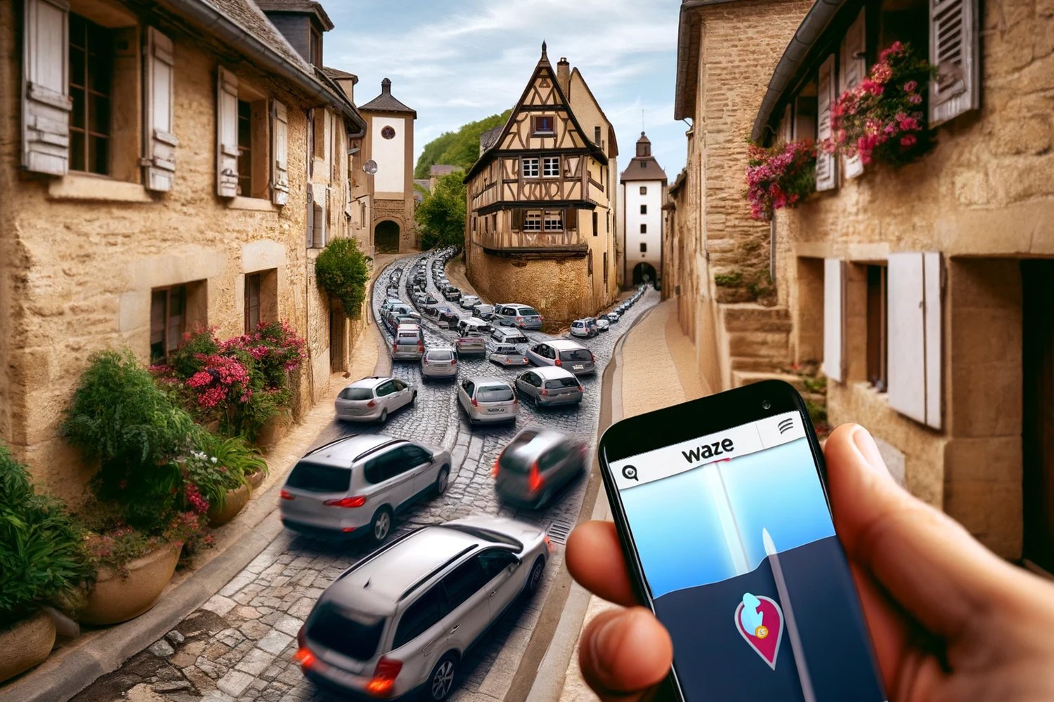 L’effet Waze : l’application GPS sème le chaos dans des petits villages français