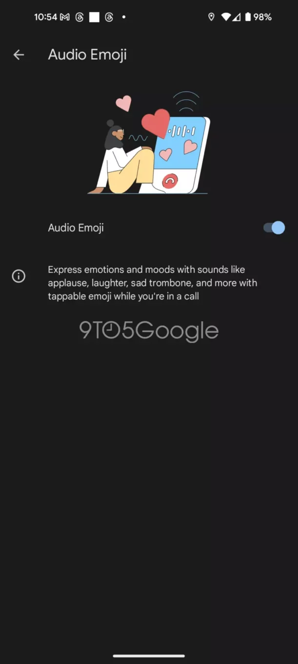 Google Telephone Audio Emoji