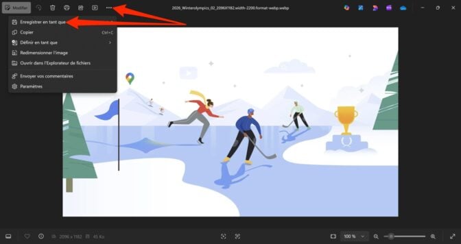 Comment convertir des images au format WebP en JPEG