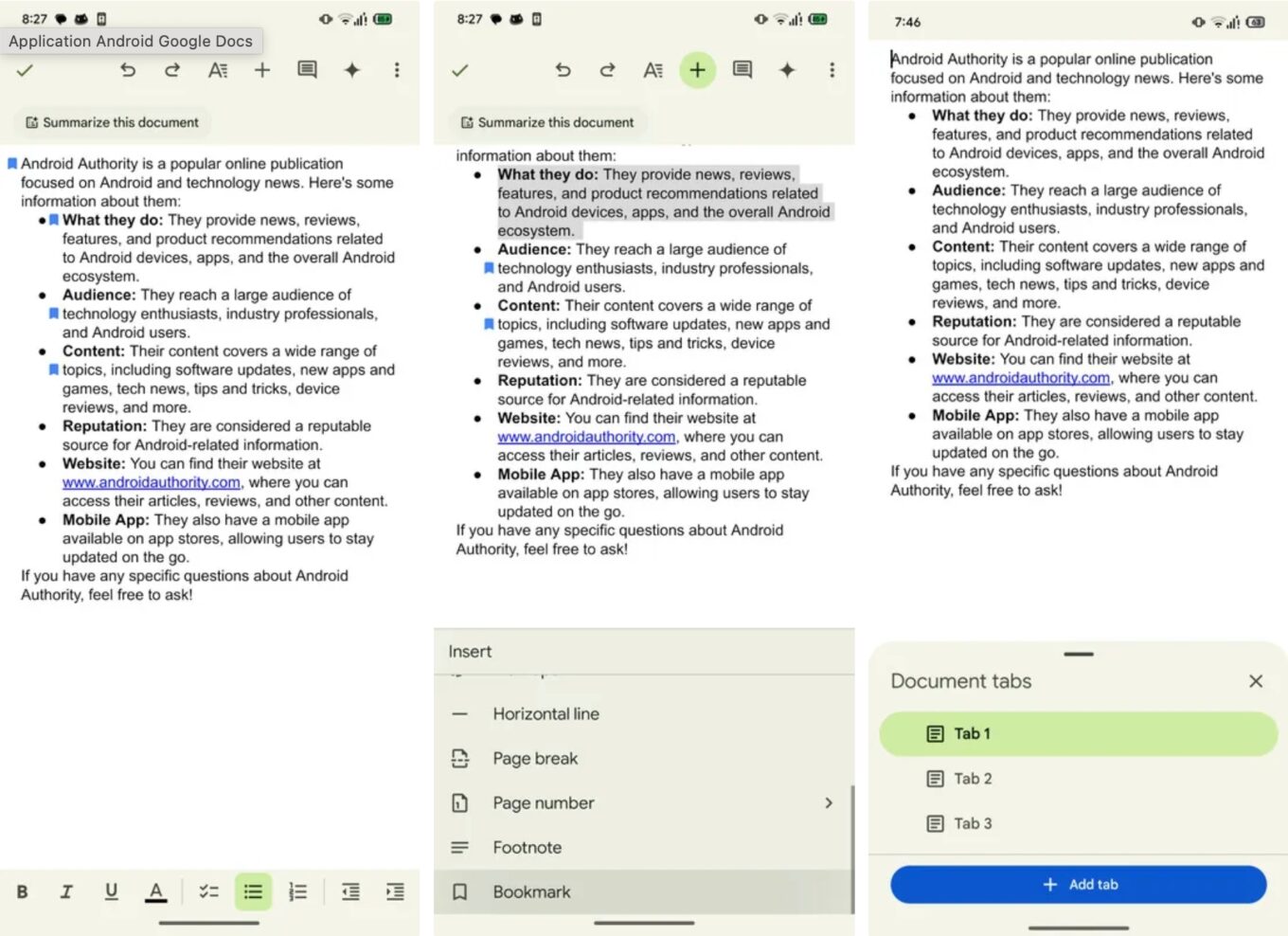 Google Docs sur Android bientôt au niveau de la version web grâce à ces ...