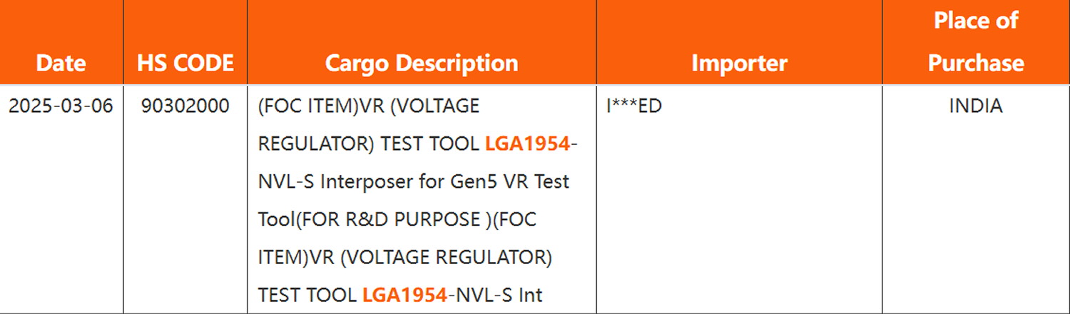 Intel Nova Lake Socket Lga1954