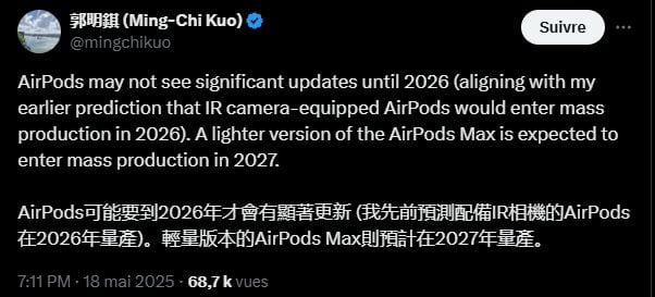 Ming Chi Kuo Airpods