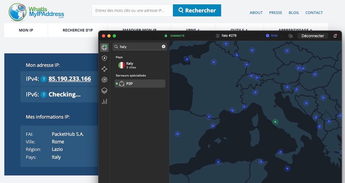 Obtention Ip Italienne Avec Nordvpn