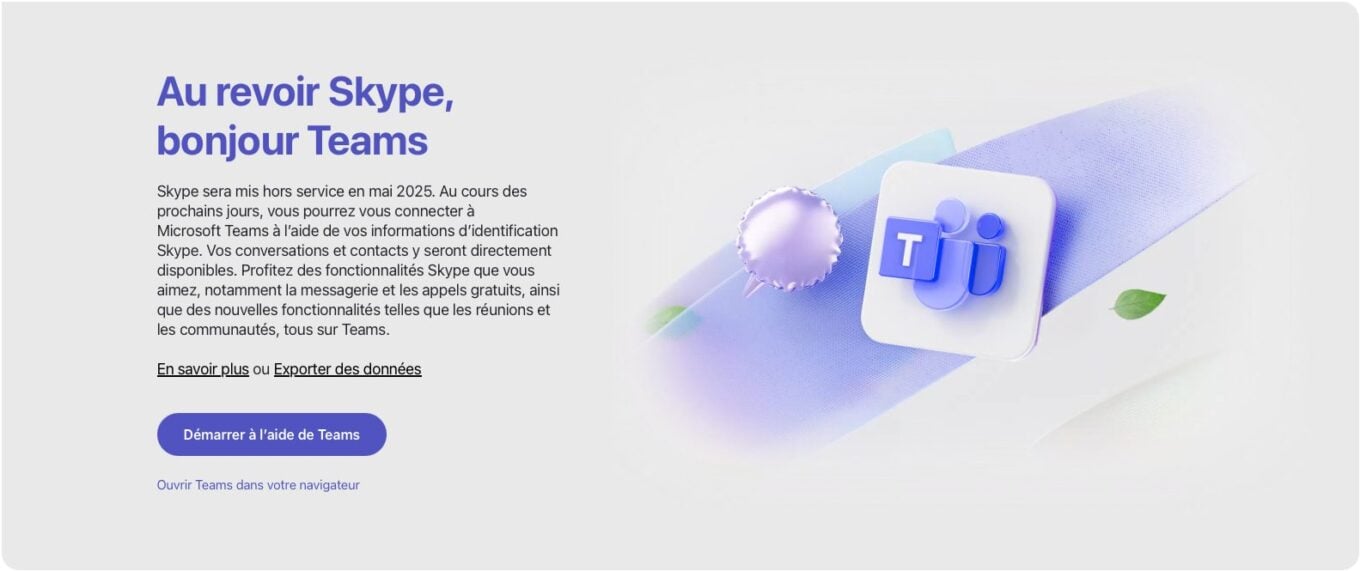 Au Revoir Skype, Bonjour Microsoft Teams