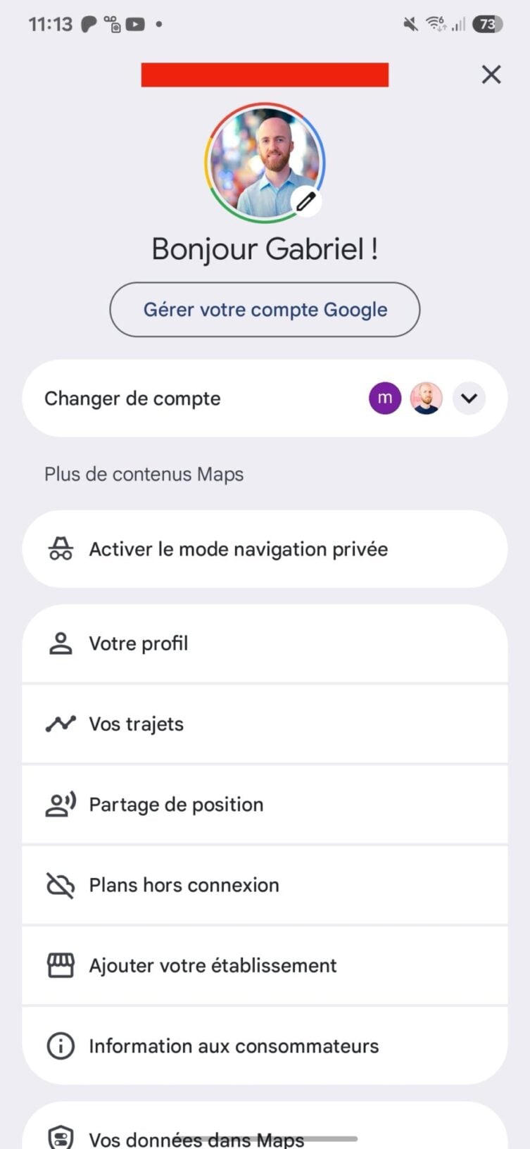 Google Maps a un nouveau menu : l'avez-vous déjà reçu
