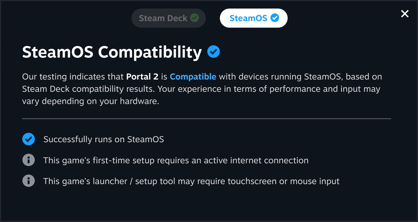 Steamos Compatibilité étiquette Steam