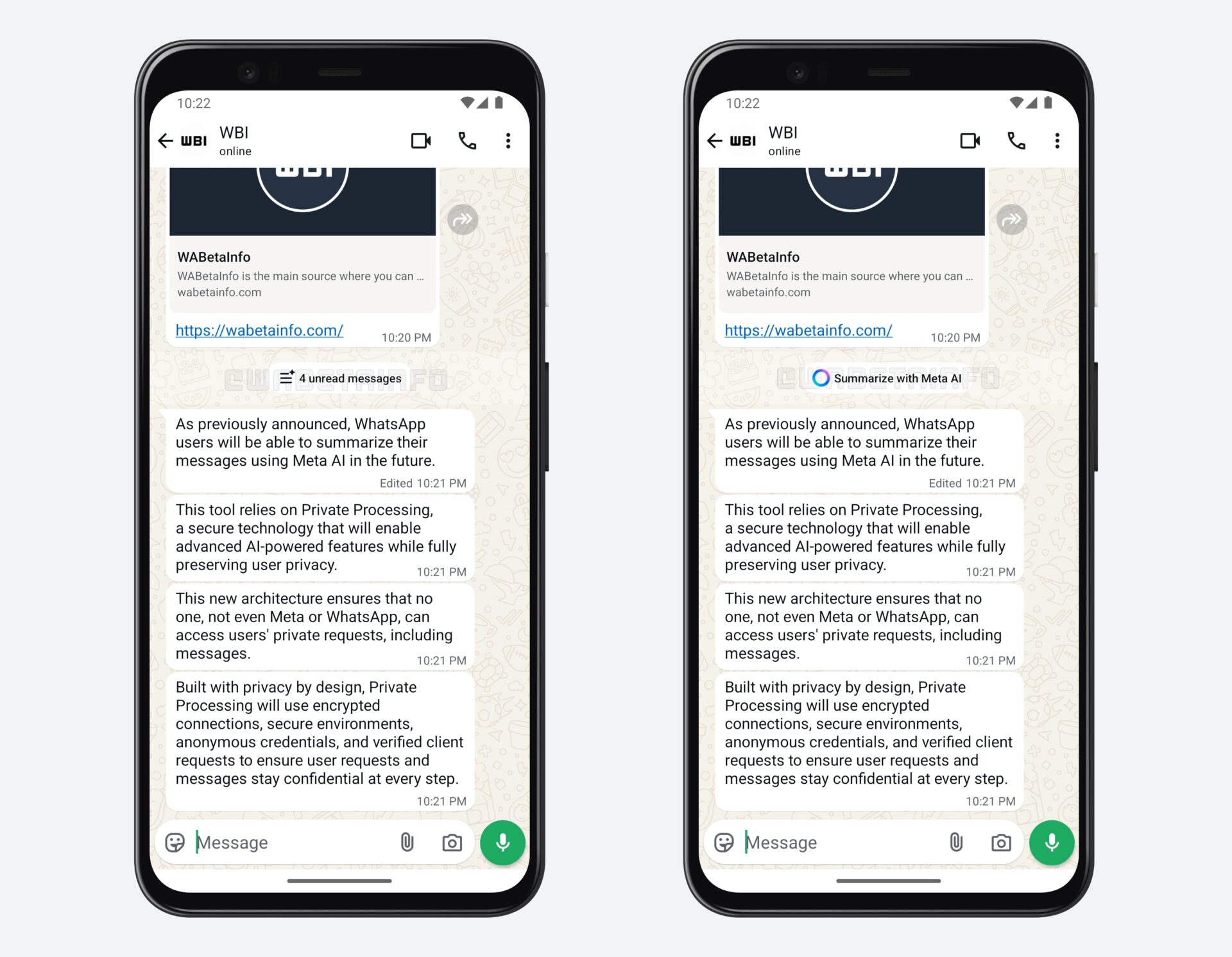 Whatsapp Resumer conversation Meta Ai