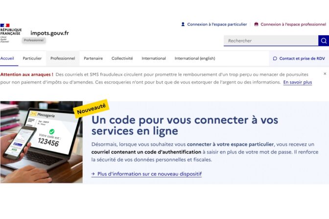 D Code Fr Impots.gouv.fr : pour se connecter, il faut désormais un code
