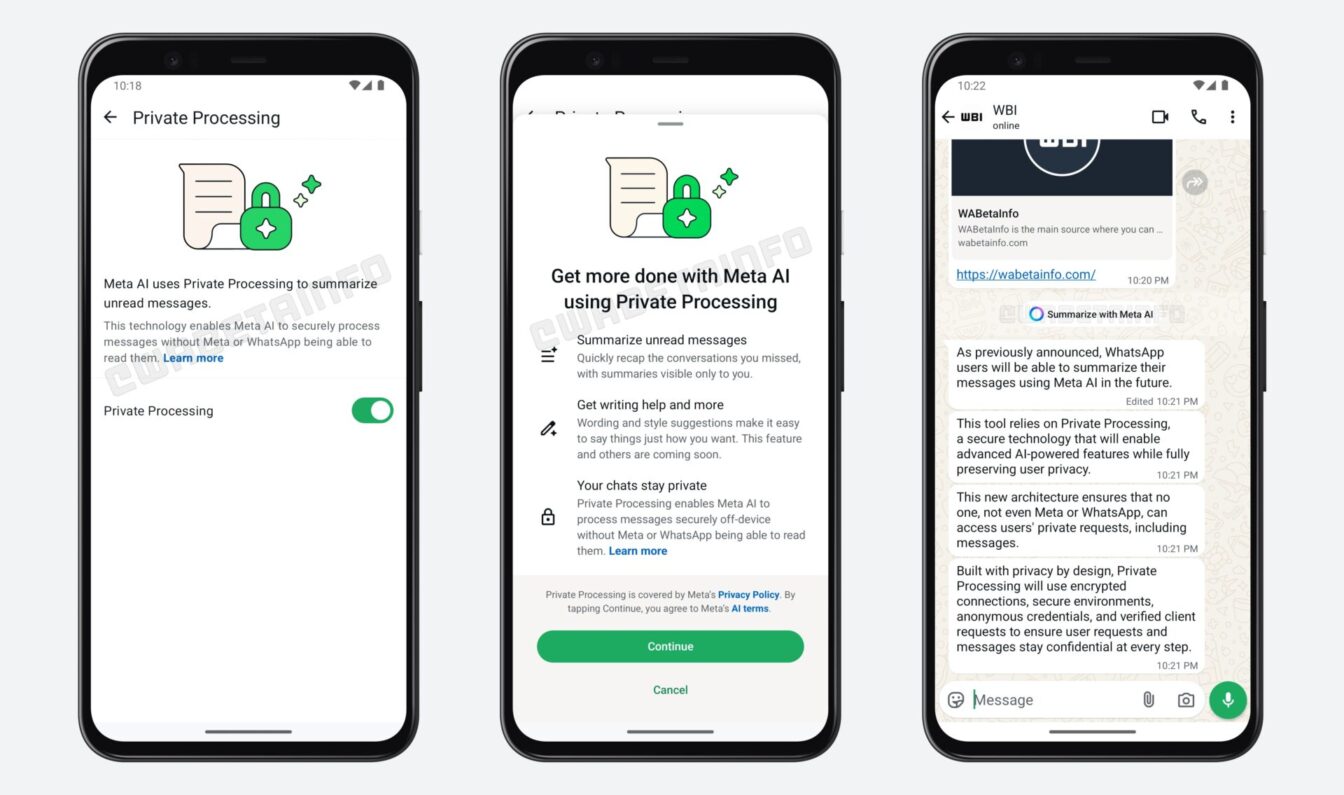 Whatsapp Résumés Conversations Meta Ai