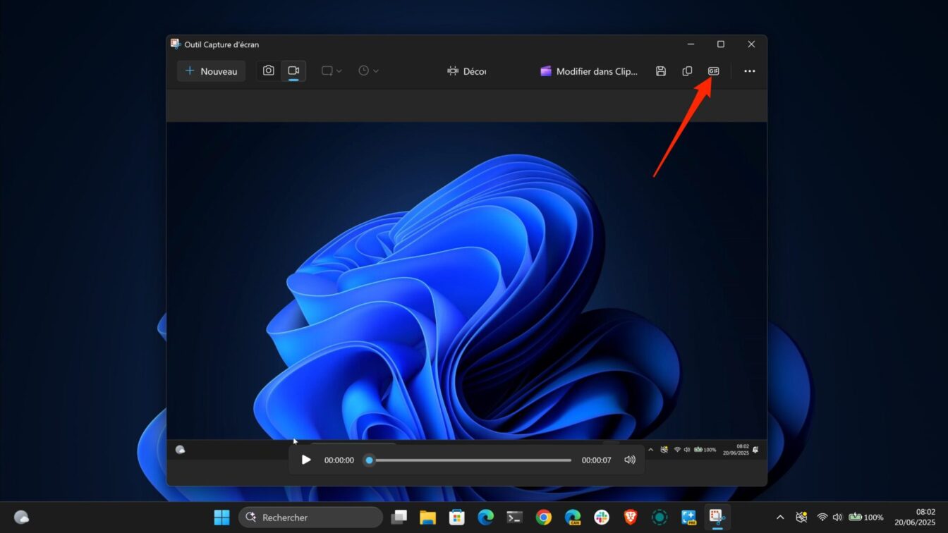 Windows 11 Outil Capture D écran Gif 2