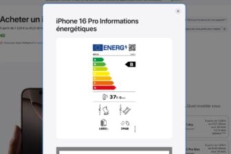iPhone 16 Apple étiquette énergie Eu