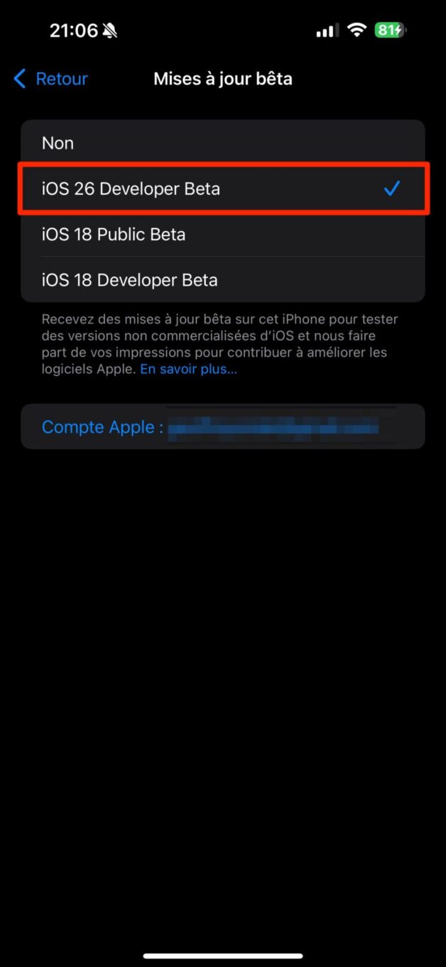 iOS 26 : comment installer la bêta développeur dès maintenant sur votre ...